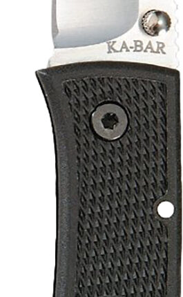 Ka-Bar 4062 Dozier Hunter 3" Folding Drop Point Plain AUS-8A SS Blade, Black Zytel Handle, Includes Pocket Clip