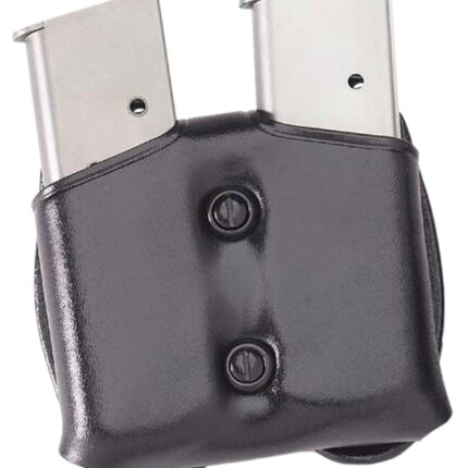 Galco CDM26B CDM Mag Carrier Double Black Leather Belt Loop Belts 1.50-1.75" Wide Compatible w/ Sig P220 Carry Ambidextrous Hand