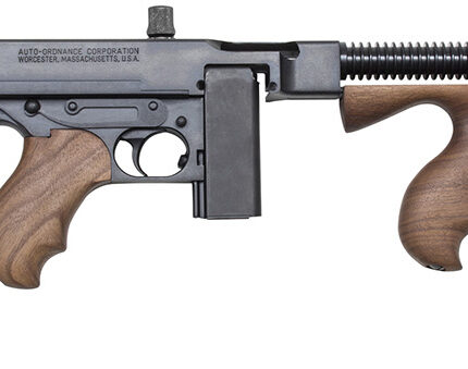 Thompson T110S 1927A-1 Deluxe 45 ACP Caliber with 16.50" Barrel, 10+1 Capacity (Stick), Blued Metal Finish, American Walnut Stock Wood Grip Right Hand