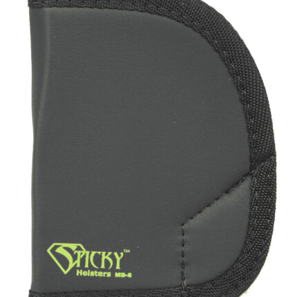 Sticky Holsters MD6 MD-6 Black/Green Latex Free Rubber Fits Ruger SP101 Ambidextrous