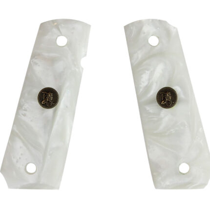 Pachmayr 62001 Custom Grip White Simulated Pearl Panels for 1911 with Ambidextrous Safety