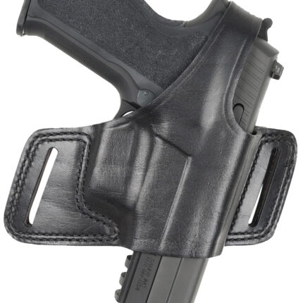 Bianchi 15706 Black Widow  OWB Size 01 Black Leather Belt Slide Fits S&W J Frame Fits Taurus 85 Fits Charter Arms Undercover Right Hand