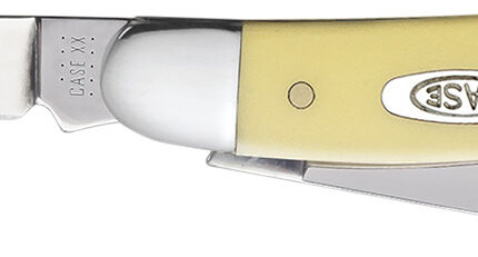 Case 00035 Stockman Medium 2.57"/1.88"/1.71" Folding Clip/Sheepsfoot/Spey Plain Tumble Polish Chrome Vanadium Steel Blade/Yellow Synthetic Handle