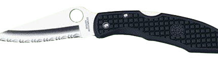 Spyderco  Endura  3.75" Folding Clip Point Serrated VG-10 SS Blade/Black  Textured FRN Handle Includes Pocket Clip