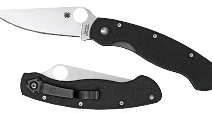 Spyderco C36GPE Military  4" Folding Modified Clip Point Plain CPM S30V Stainless Steel Blade/G10 Black Handle