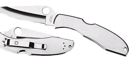 Spyderco C10P Endura II 3.88" Folding Drop Point Plain VG-10 Stainless Steel Blade/Stainless Handle