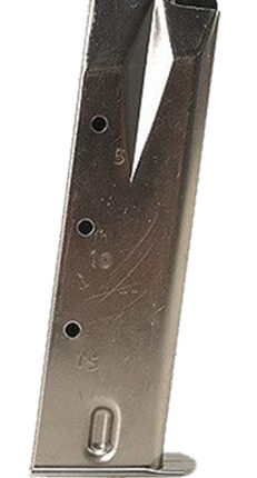 Mec-Gar MGRP8515N Ruger 15rd 9mm Luger, Fits  Ruger P95/P85/P89/P93/P94, Nickel Carbon Steel