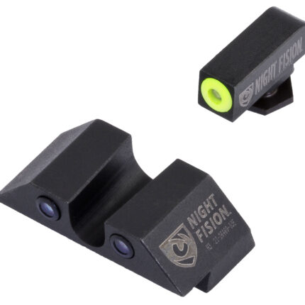 Night Fision GLK001007YGZ Tritium Night Sights For Glock Green Tritium Yellow Outline Front Sight- Green Tritium Black Outline Rear Sight Glock 17/17L/19/22
