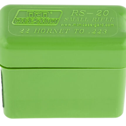 MTM Case-Gard RS2010 Ammo Box Belt Style Multi Caliber Green Polypropylene 20rd