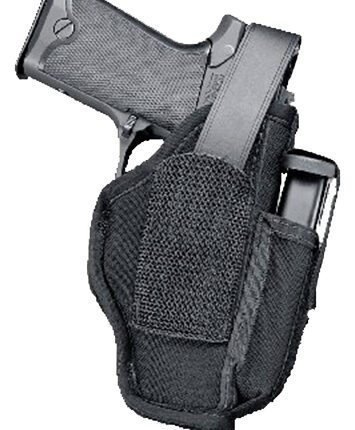 Uncle Mike's 70010 Sidekick Hip Holster IWB/OWB Size 01 Black Kodra Nylon Belt Clip Fits Medium Autos Fits 3-4" Barrel Belt 2.25" Wide Includes Adjustment Tool Ambidextrous