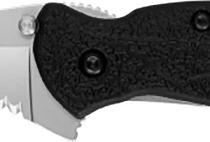Kershaw 1620ST Scallion  2.40" Folding Drop Point Part Serrated Bead Blasted 420HC SS Blade Black Glass-Filled Nylon  Handle Includes Pocket Clip