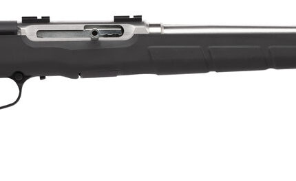Savage Arms 47216 A22 FSS Full Size 22 LR 10+1 22" Matte Sporter Barrel, Matte Drilled & Tapped Stainless Steel Receiver, Matte Black Fixed Synthetic Stock, Right Hand