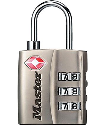 Master Lock 4680DNKL Combination Lock Resettable Open With Combination Nickel Steel