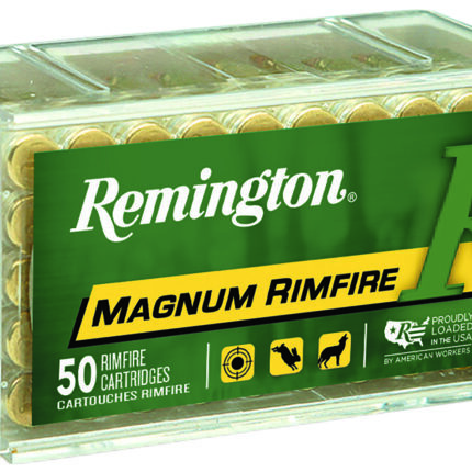 Remington Ammunition 21170 Magnum Rimfire 22WMR 40gr Jacketed Hollow Point 50 Per Box/40 Case