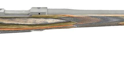 Ruger 17121 Hawkeye Predator Full Size 22-250 Rem 4+1 24" Matte Stainless Steel Barrel, Integral Scope Mounts Stainless Steel Receiver, Green Mountain Fixed Laminate Stock