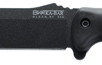Ka-Bar BK7 Becker Combat Utility 7" Fixed Clip Point Plain Black 1095 Cro-Van Blade, Black Ultramid Handle, Includes Sheath