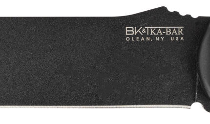 Ka-Bar BK9 Becker Combat Bowie 9.25" Fixed Clip Point Plain Black 1095 Cro-Van Blade, Black Ultramid Handle, Includes Sheath