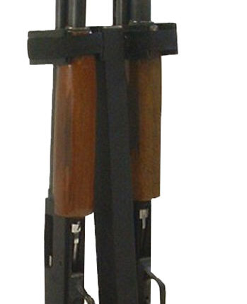 Rugged Gear 10082 Floor Mount Gun Rack  2 Rifle/Shotgun Black Metal
