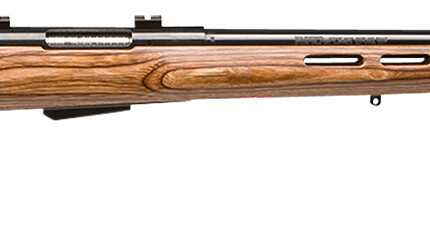 Savage Arms 19142 25 Lightweight Varminter-T Full Size 222 Rem 4+1 24" Matte Black Heavy Barrel, Matte Black Carbon Steel Receiver Drilled & Tapped, Satin Brown Thumbhole Laminate Stock, Right Hand
