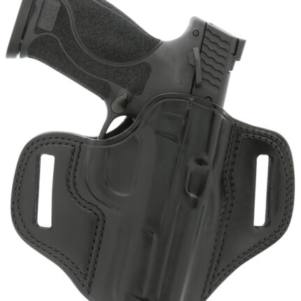 Galco CM224B Combat Master  OWB Black Leather Belt Slide Compatible w/Ruger Security-9/Glock 17/Glock 22 Gen2-5 Belt 1.75" Wide Right Hand