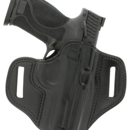 Galco CM226B Combat Master OWB Black Leather Belt Slide Compatible w/Glock 19/32/36/45/Glock 19X Gen2-5/CZ-P10C Belt 1.75" Wide Right Hand