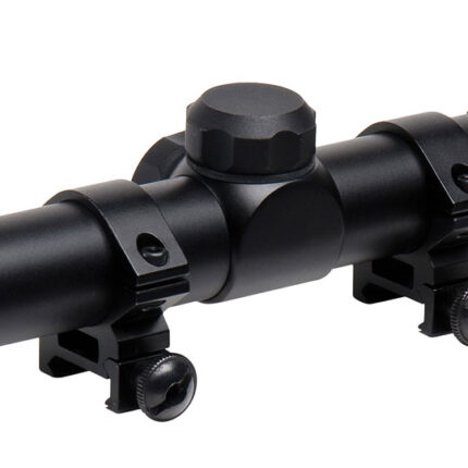 TruGlo TG-853932B Trushot Black Anodized 3-9x32mm 1" Tube Duplex Reticle w/Rings 3/8" Dovetail