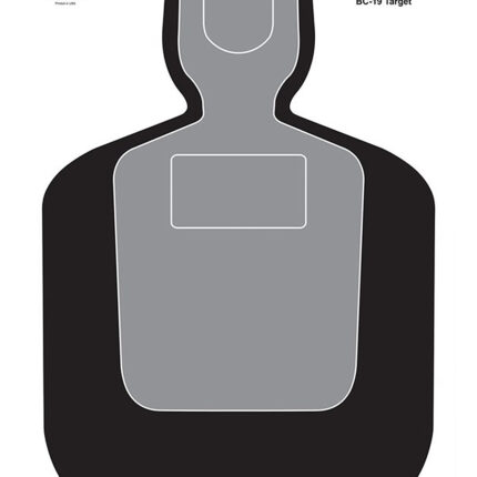 Birchwood Casey 37201 EZE-Scorer BC-19 Silhouette Paper Hanging Universal 12" x 18" Black/Gray/White 10 Pk.
