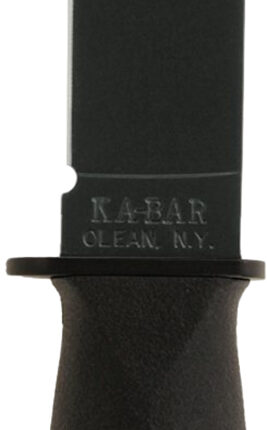 Ka-Bar 2221 Mark I  5.13" Fixed Clip Point Plain Black 1095 Cro-Van Blade, Black Kraton G Handle, Includes Sheath