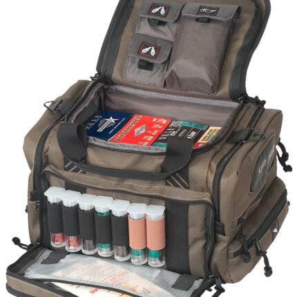 GPS Bags 1411SC Sporting Clays  OD Green Nylon with Lockable Zippers, Storage Pockets, Pull-Out Rain Cover & Visual ID Storage System Holds 8-10 Shot Shell Boxes