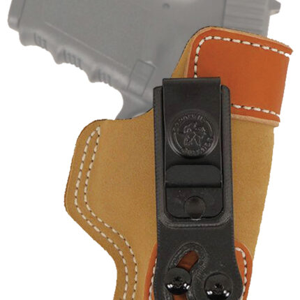 DeSantis Gunhide 106NAE1Z0 Sof-Tuck IWB Tan Leather/Suede Belt Clip Fits Glock 26/27 Right Hand