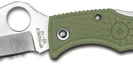 Spyderco LFGP3 Ladybug 3  1.94" Folding Clip Point Plain VG-10 SS Blade Foliage Green FRN Handle