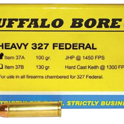 Buffalo Bore Ammunition 37A20 Heavy Strictly Business 327Federal Mag 100gr Jacket Hollow Point 20 Per Box/12 Case