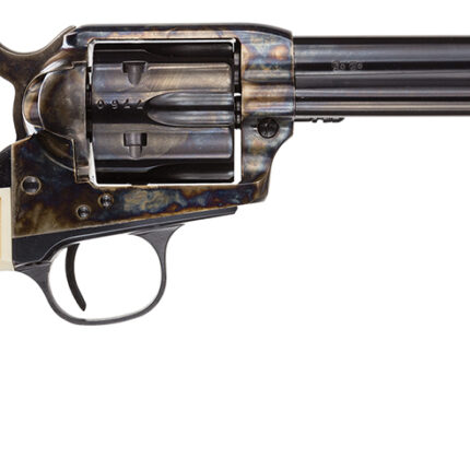Taylors & Company 555127 Marshal  45 Colt (LC) Caliber with 5.50" Blued Finish Barrel, 6rd Capacity Blued Finish Cylinder, Color Case Hardened Finish Steel Frame & Checkered White Grip