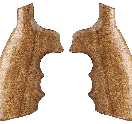 Hogue 10200 Fancy Hardwood  Brown Goncalo Alves Hardwood with Finger Grooves for S&W K, L Frame with Square Butt