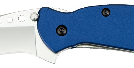 Kershaw 1620NB Scallion  2.40" Folding Drop Point Plain Bead Blasted 420HC SS Blade Navy Blue Anodized Aluminum Handle Includes Pocket Clip