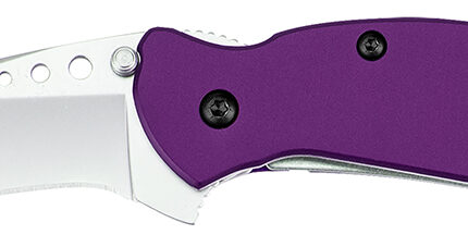 Kershaw 1620PUR Scallion  2.40" Folding Drop Point Plain Bead Blasted 420HC SS Blade Purple Anodized Aluminum Handle Includes Pocket Clip