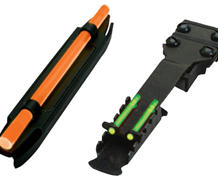 HiViz C4001 C-Series Magnetic Turkey/Deer Sight Set Black | Orange Fiber Optic Front Sight Green Fiber Optic Rear Sight