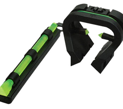 HiViz TT1001 Tri-Viz Turkey/Deer Sight Set  Black | Green Fiber Optic
