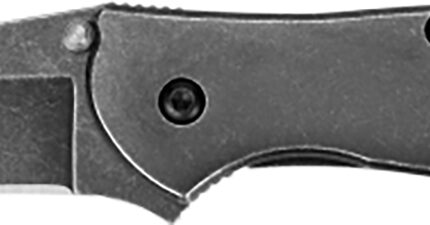 Kershaw 1660BLKW Leek  3" Folding Drop Point Plain Black DLC 14C28N Steel Blade Blackwash 410 Stainless Steel Handle Includes Pocket Clip