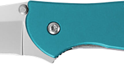 Kershaw 1660TEAL Leek  3" Folding Drop Point Plain Bead Blasted 14C28N Steel Blade Teal Anodized Aluminum Handle Includes Pocket Clip
