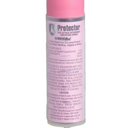 Sabre SRPNBCPKR02 Dog Spray Capsaicin Range 12 ft 0.75 oz Pink Includes Key Ring