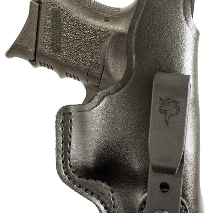 DeSantis Gunhide 033BAE1Z0 Dual Carry II IWB/OWB Black Leather Belt Clip Compatible w/Glock 26/ Walther PPS Right Hand