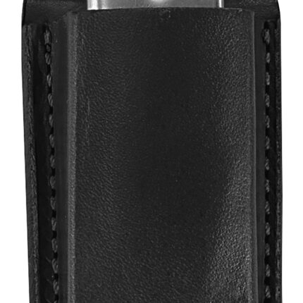 Bianchi 18056 Open Top Mag Pouch  Single Black Leather Belt Clip, Belts 1.75" Wide Compatible w/Glock 17/19/22/23/30/S&W 9/40F/M&P 9/40