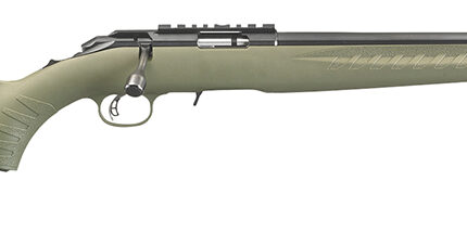 Ruger 8334 American Rimfire Sports South Exclusive Full Size 22 LR 10+1 18" Satin Blued Threaded Barrel & Alloy Steel Receiver w/Scope Rail, Green Fixed Synthetic Stock, Right Hand