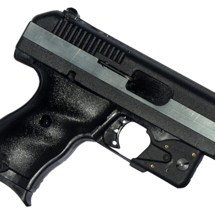 Hi-Point CF380LLTGM CF  380 ACP Caliber with 3.50" Barrel, 8+1 Capacity, Black Finish Frame, Serrated Black Steel Chrome Line Slide & Polymer Grip, LaserLyte Laser