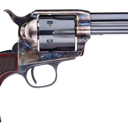 Taylors & Company 556201DE Short Stroke Smoke Wagon  45 Colt (LC) 6rd 4.75" Blued Cylinder & Barrel Color Case Hardened Steel Frame Checkered Walnut Navy Size Grip (Taylor Tuned)