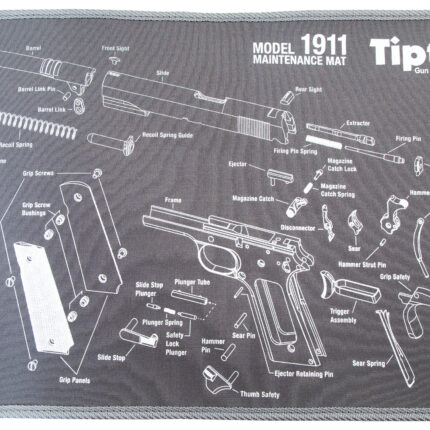 Tipton 558680 Maintenance Mat  Black/Gray Neoprene Top w/Rubber Back 11"x17" 1911 Parts Diagram