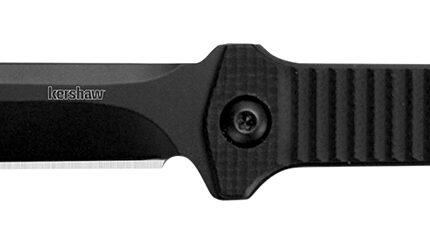 Kershaw 4008X Dune  3.80" Fixed American Tanto Plain Black Oxide 3Cr13MoV SS Blade Black Glass-Filled Nylon Handle Includes Lanyard/Sheath
