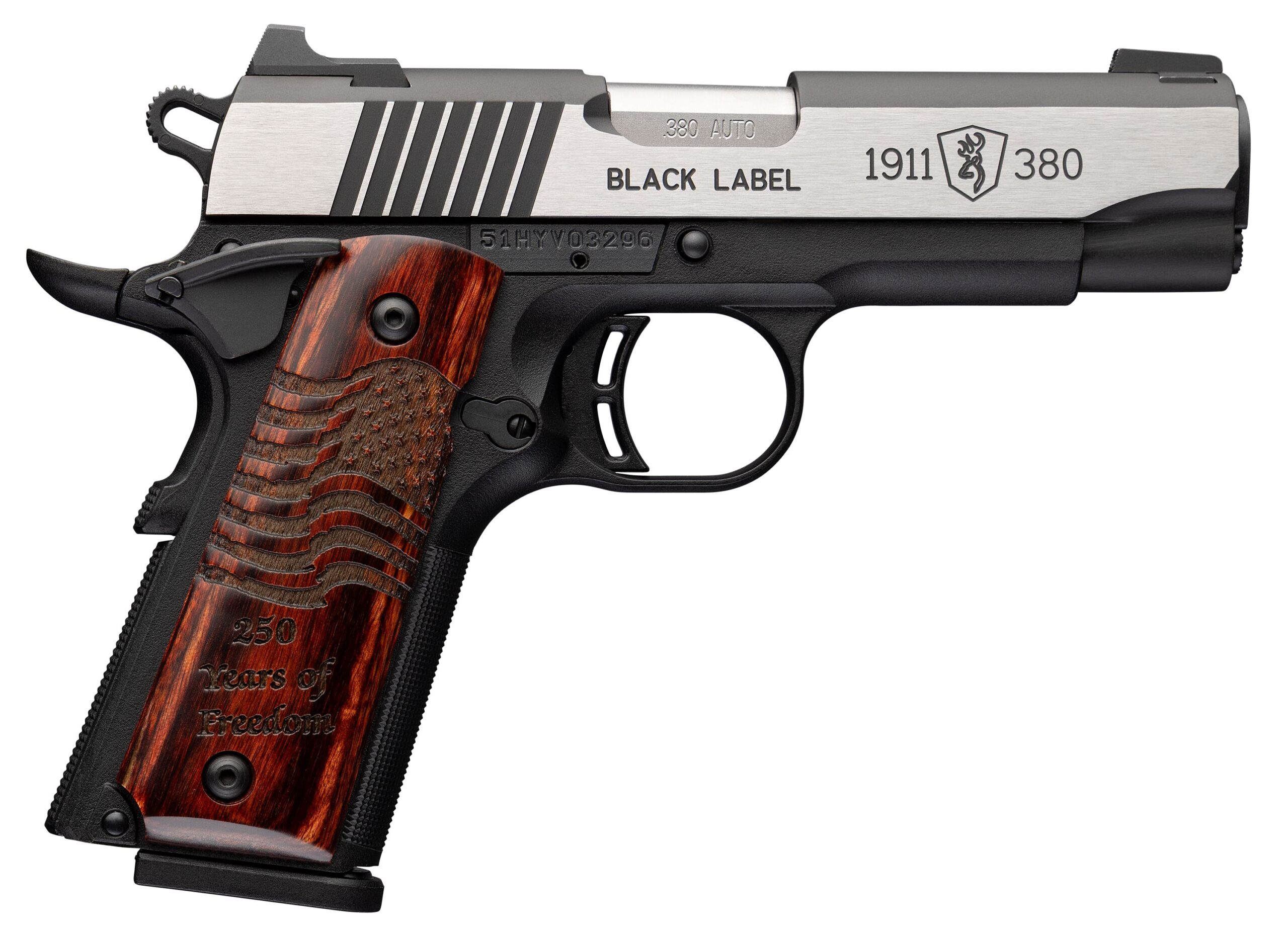 BRO 1911-380 BLACK LABEL MEDALLION 250 380ACP 3.6