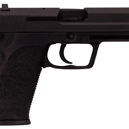 HK 81000326 USP V7 LEM 45 ACP Caliber with 4.41" Barrel, 12+1 Capacity, Overall Black Finish, Serrated Trigger Guard Frame, Serrated Steel Slide &  Polymer Grip Includes 2 Mags
